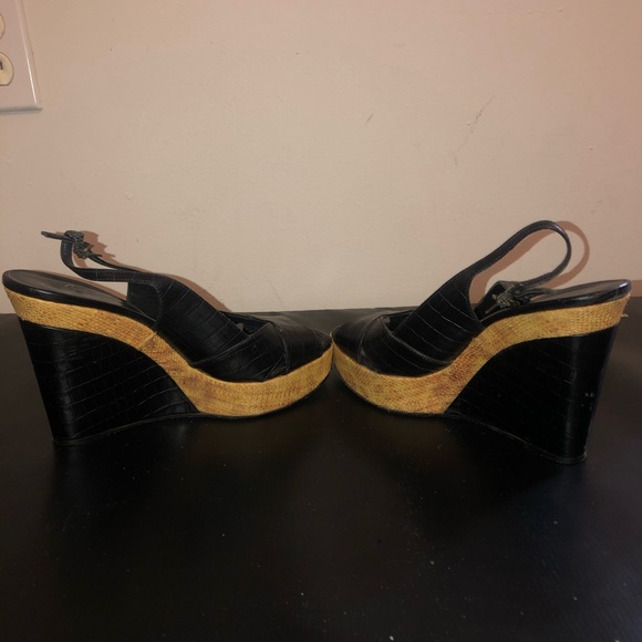 Donald J Pliner Black Wedge sz 8.5 - Picture 7 of 8